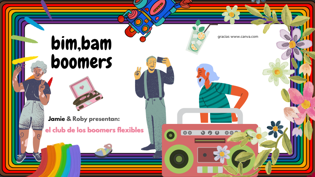 Banner del podcast Bim,bam,boomers